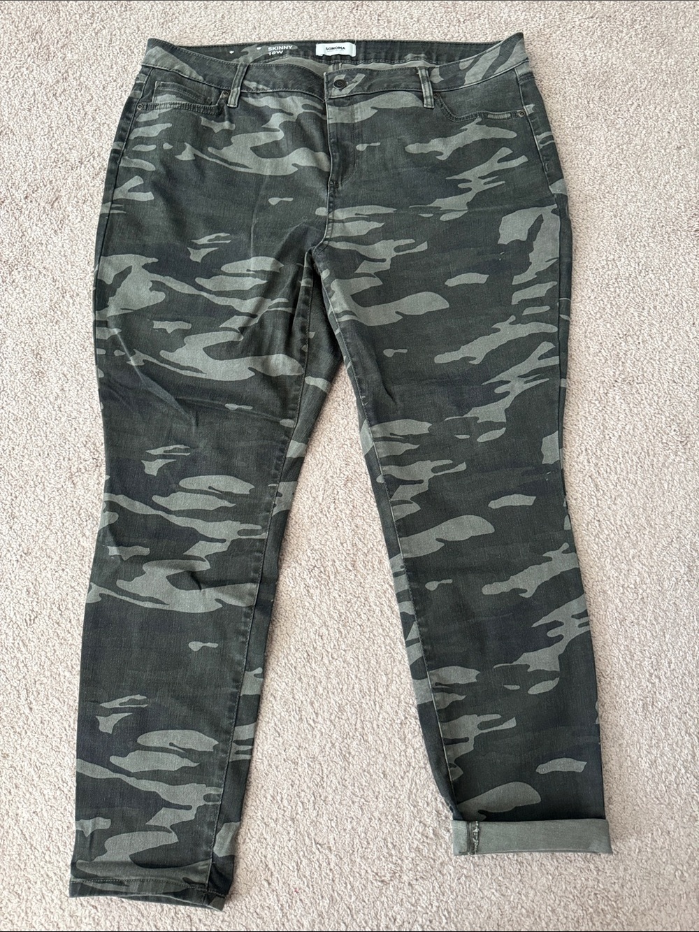 Sonoma Skinny Camo Jeans - Gray/Charcoal